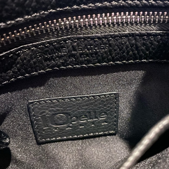 IO PELLE NWT Made In Italy Leather Skull Embossed Pouch Bag Crossbody Purse - Picture 6 of 12